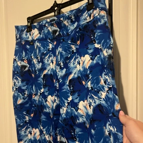 Peck & Peck Vibrant Blue White & Pink Patterned Fabric size 16 Gender reveal - Picture 2 of 7